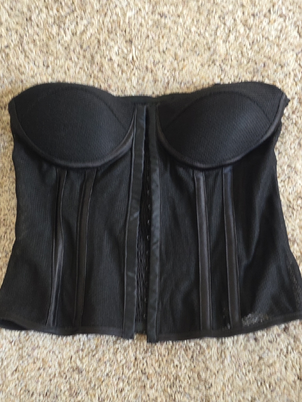 Shirley of Hollywood Black Strapless Bustier Corset